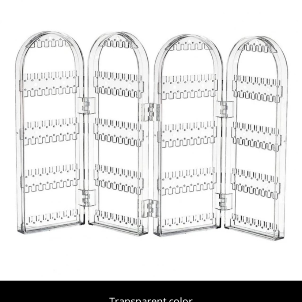 NEW Earrings Organiser Display Rack Transparent - Picture 2 of 3